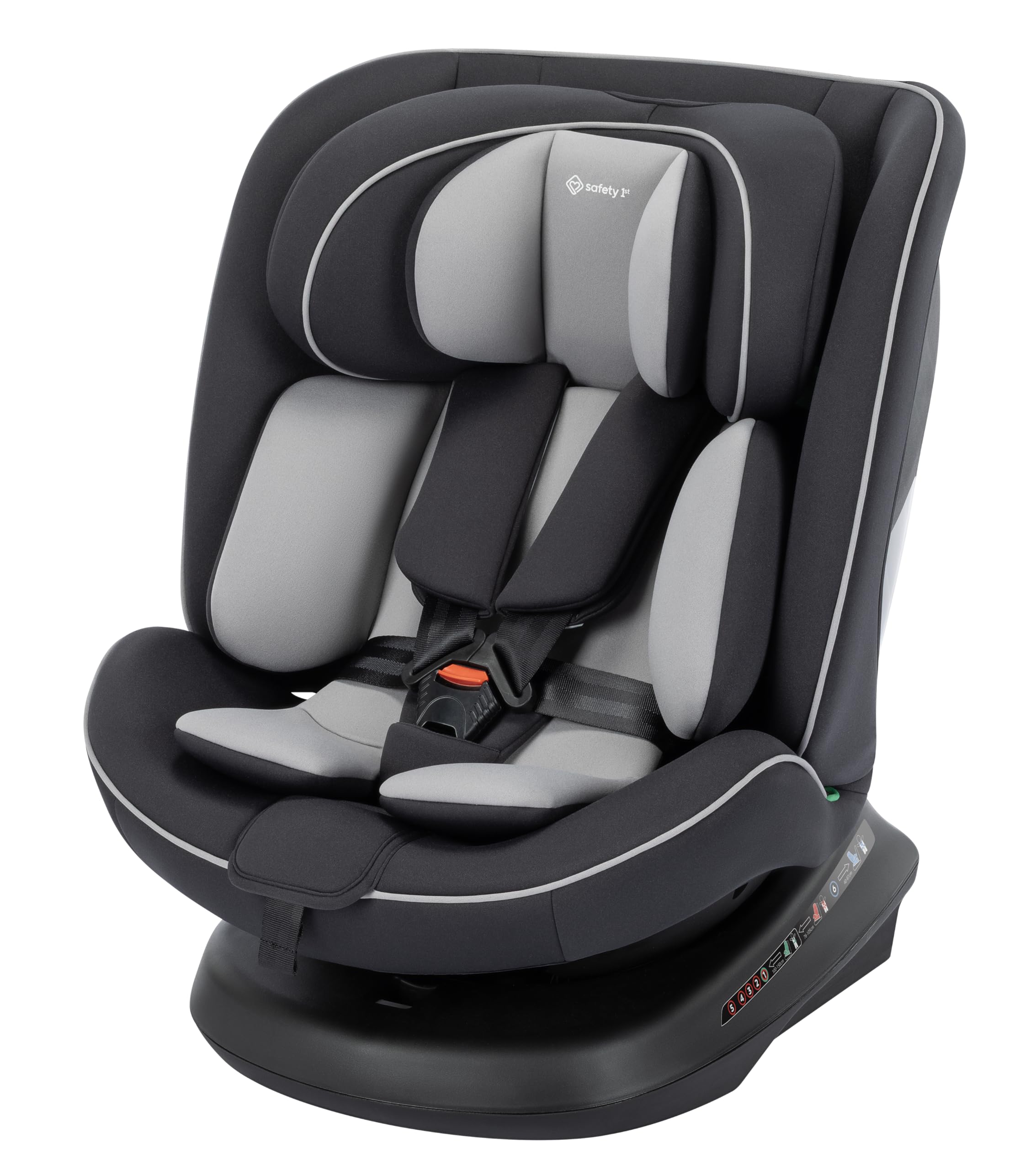 Safety 1st Cosmo 360 i-Safe, Autositz 360 Grad drehbar, 0–12 Jahre (40–150 cm), Auto Kindersitz, Baby Autositz, FlexiSpin-Drehung, 5 Liegepositionen, 11 Kopfstützenstufen, superleicht 5,6kg, Black
