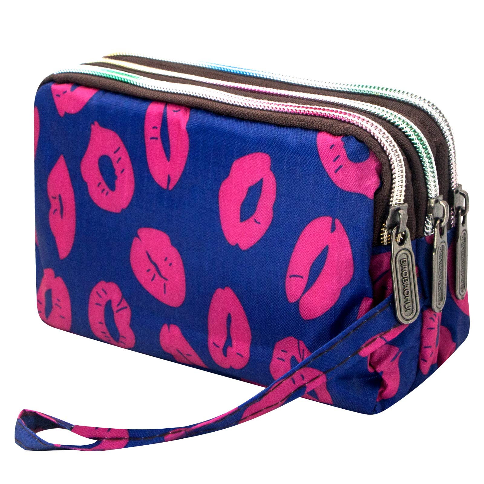 BIAOTIE Large Capacity Wristlet Wallet - Women Printed Nylon Waterproof Handbag Clutch Purse