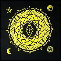 Toalha para Tarô Elemental 4 elementos com Brilho Amarela