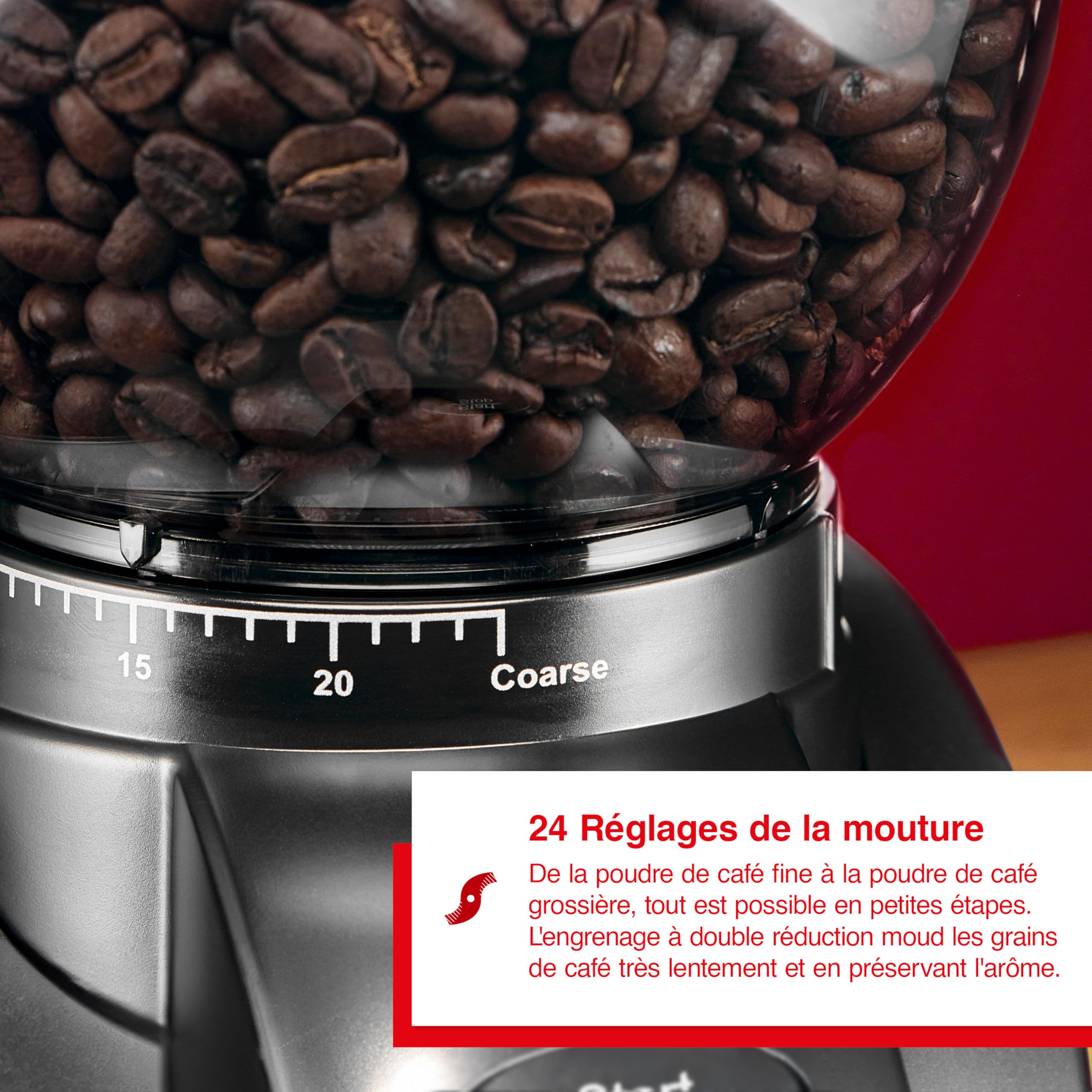Solis Scala Zero Static 1662 Moulin à Café - Grinder Electrique - 24 Réglages de Mouture - Protection Contre le Café Statique - Noir