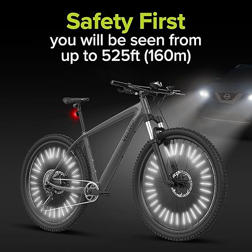 Miniatura 2 de VELMIA Reflectores de radios 36 piezas - Visibilidad de 360 y fácil montaje - Reflectores de radios de bicicleta hechos de material reflectante -