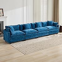 Vista 20 de Modernos y acogedores sofás seccionales para sala de estar, cómodos sofás seccionales verdes, sofá para sala de estar, sofás y sofás (negro, otomano)