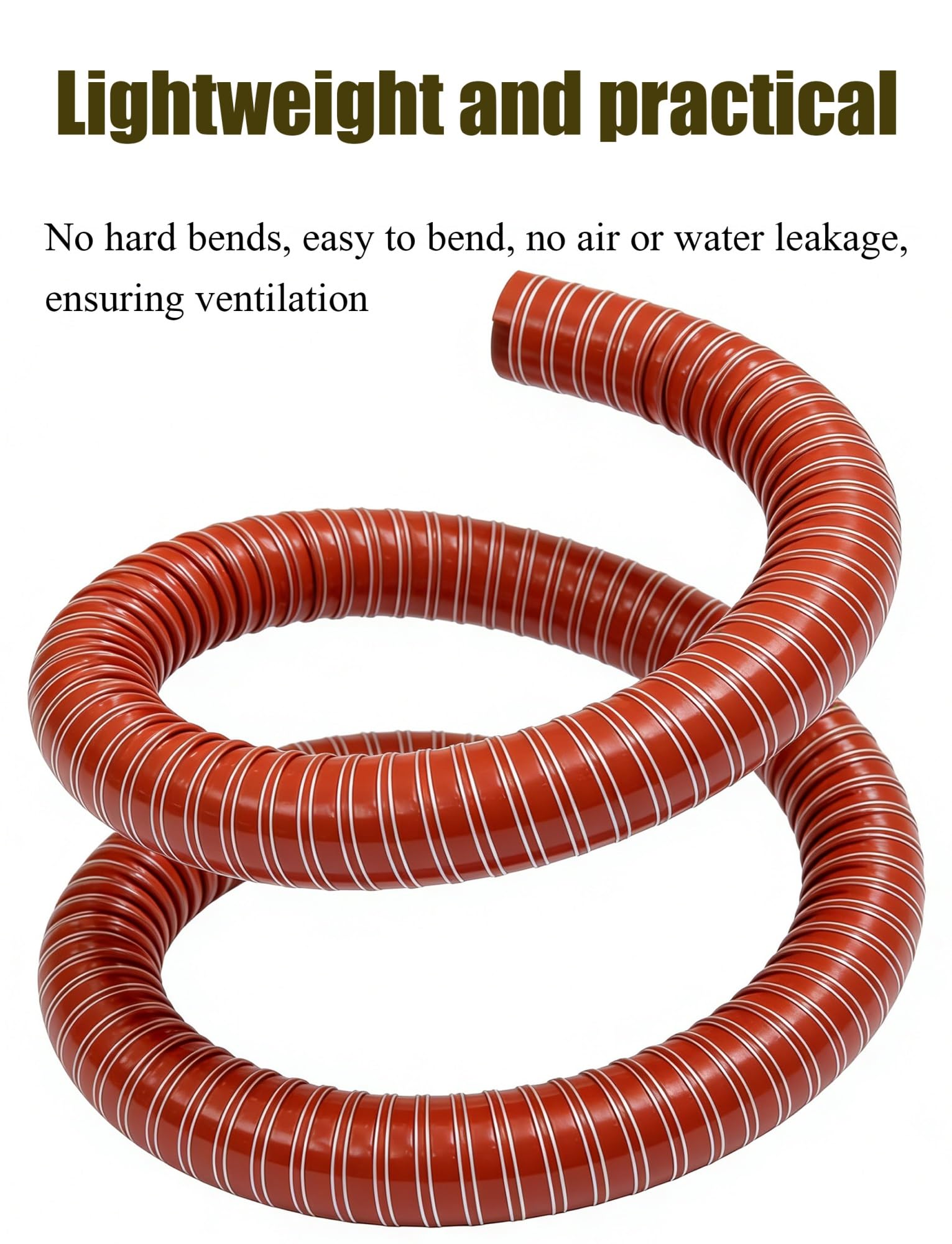 Tubo flessibile in silicone | Estrazione fumi ad alta temperatura 100-400 cm: canalizzazione(7cm,39.37in/100cm)