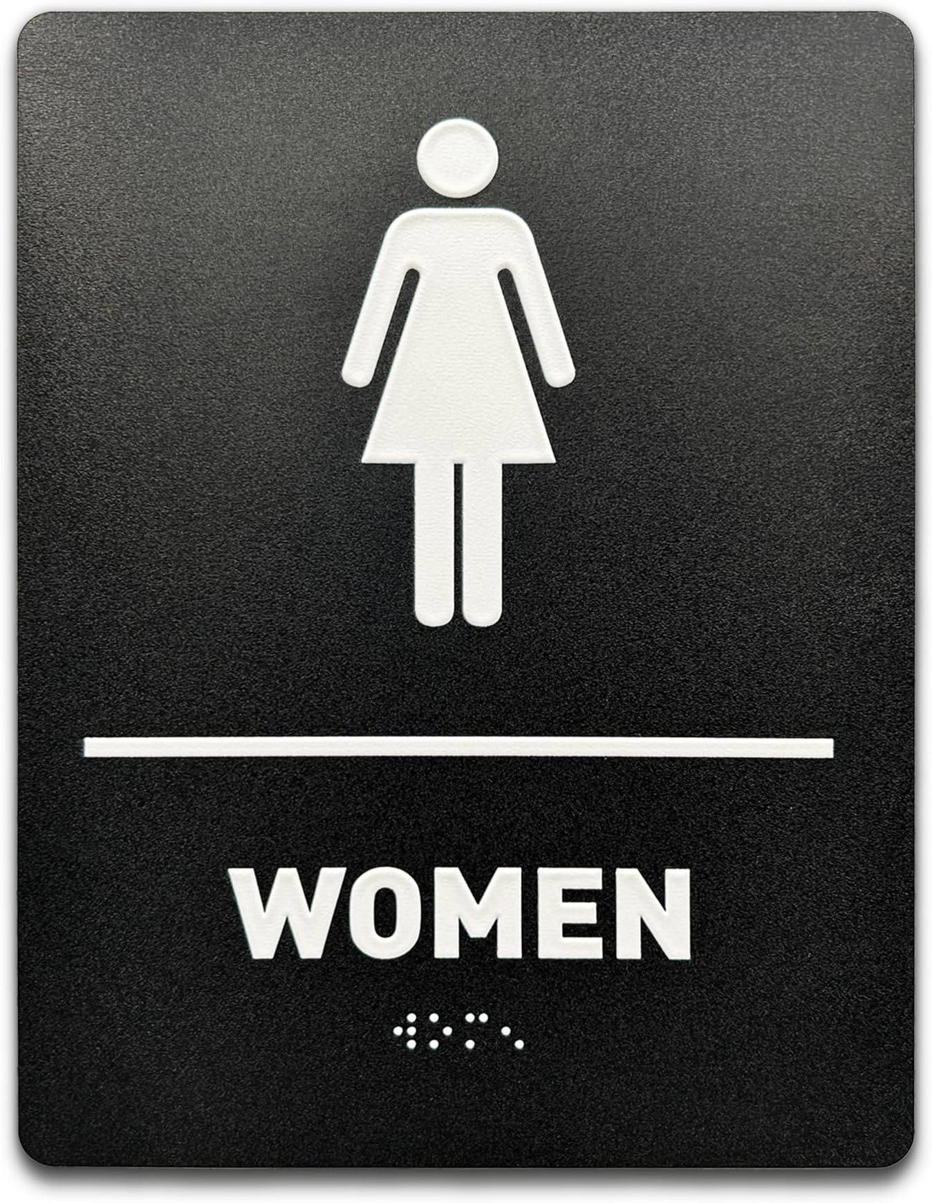 ADA Compliant Men's Bathroom Sign - 6x9 Inches, Black, Self-Adhesive
