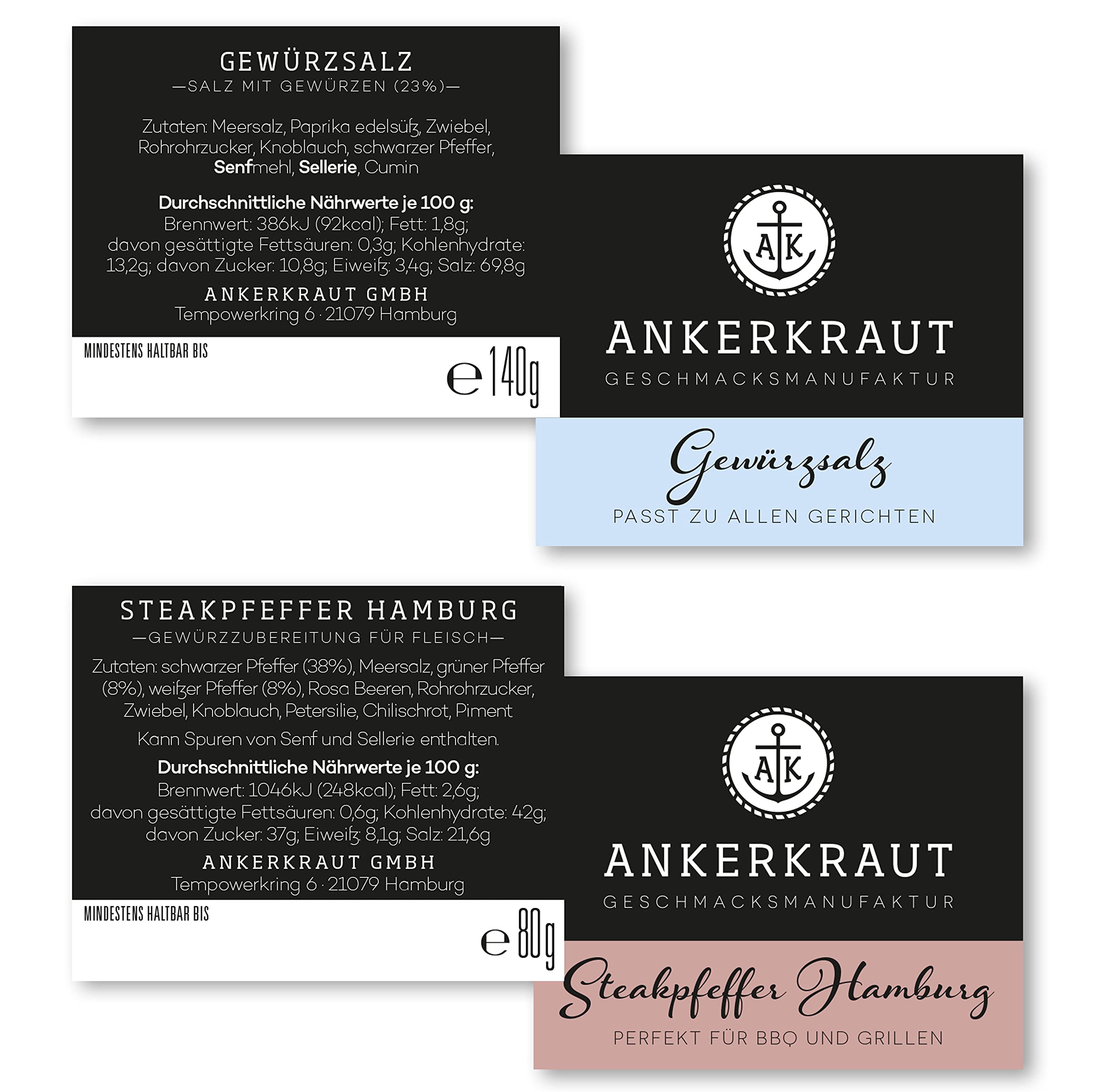 Ankerkraut Grill Set 6 Gewürze, das BBQ Starter-Set für leidenschaftliche Griller und Grillerinnen, Geschenke für Männer und Frauen, 6 Gewürzgläser enthalten