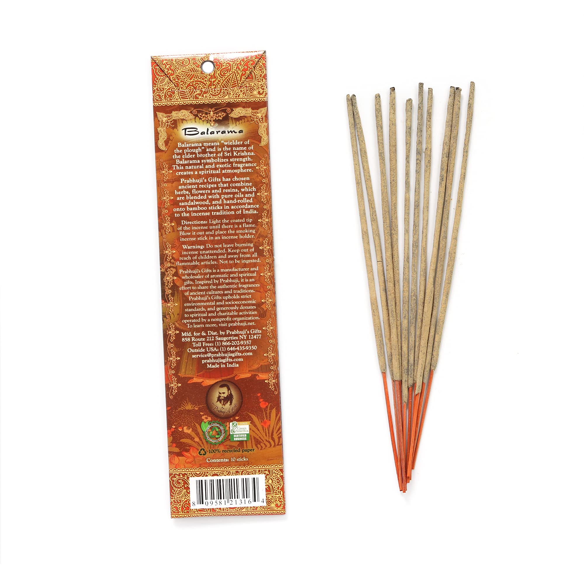 Ramakrishna Räucherstäbchen, Balaram, Nelke & Zitronengras, Einzelpackung