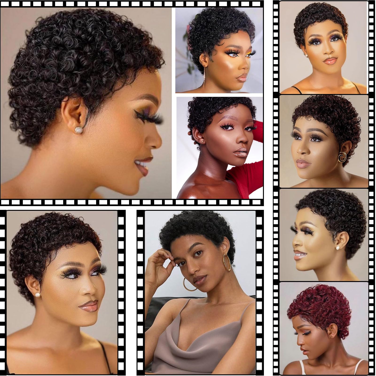 Guree Hair Glueless Short Curly Human Hair Wig for Black Women