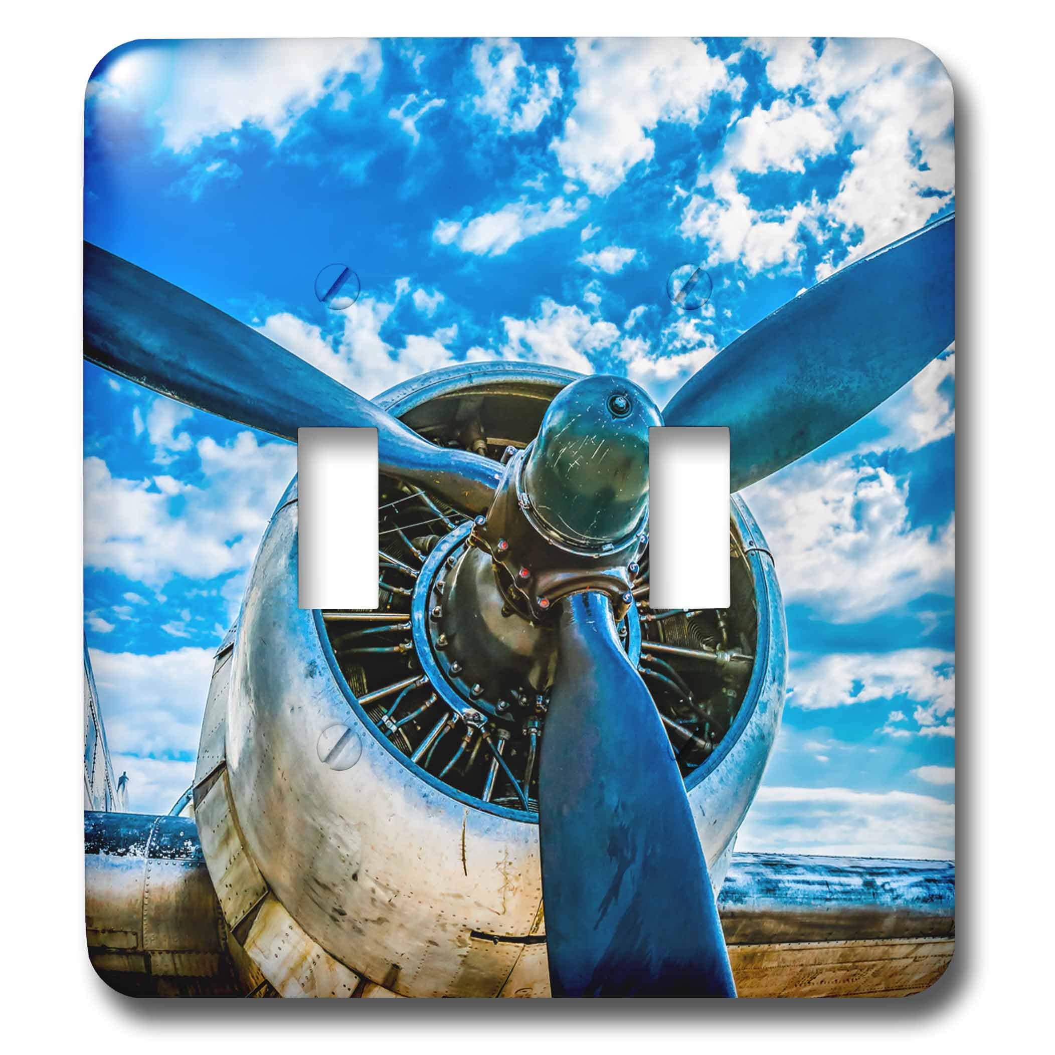 Moteur à piston aviation interrupteur vintage pour remplacer plaque murale blanche