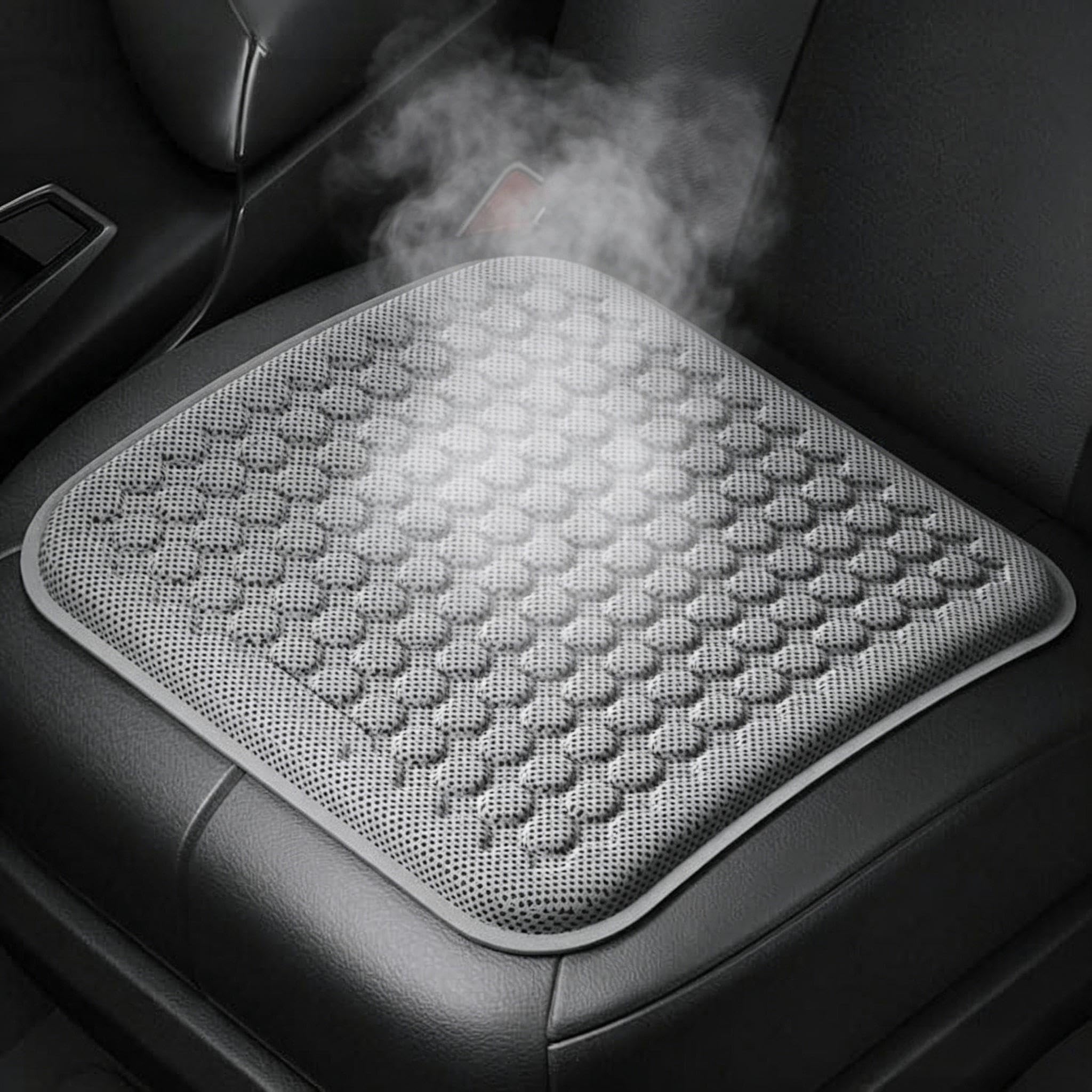 R-timer Summer Car Seat Cushion for Lada NIVA (Bj. 1977-2020), Breathable Cooling Pad Auto Interior Front Chair Protective Accessories,Grey