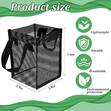 6PCS Pond Plant Baskets, 5.9x5.9x7.9 Inch Water Lily Mesh Bags 1 Gallon Aquatics Planter Pot Pond Planting Bags Aquatic Plants Growing Container with Handles for Lotus Water Garden Bog Plants
