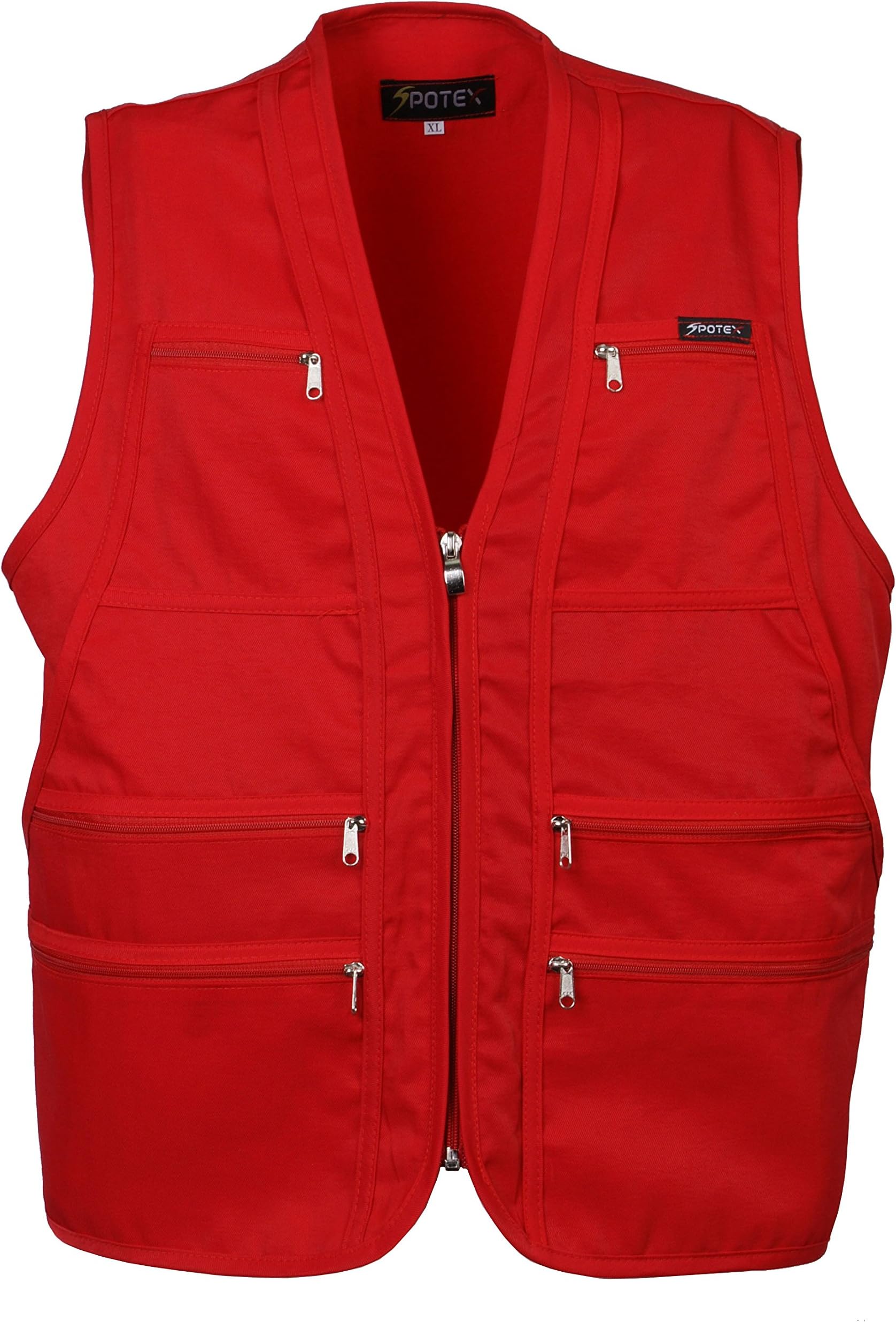 Men's 9 Pockets Work Utility Vest Military Photo Safari Travel Vest Workwear Jacket