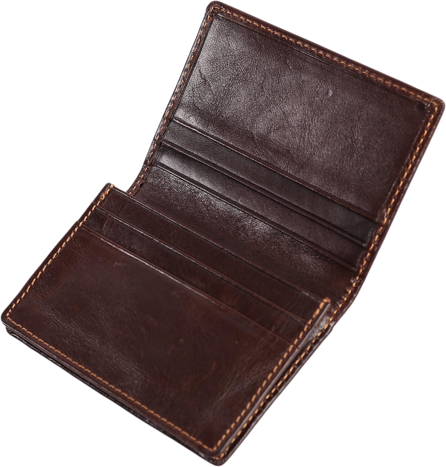 Easyoulife RFID Mens Slim Front Pocket Wallet Genuine Leather Bifold ID/Credit Card Holder - Image 2