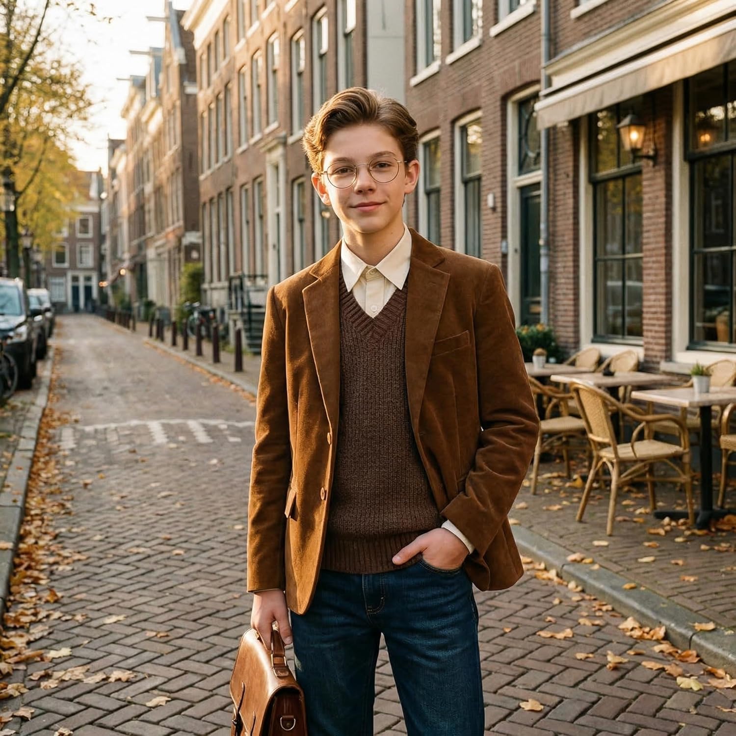 Boys Suede Blazer Retro Coat for Boy Kids Casual Suit Jacket Teen Sport Coat Vintage Jackets Formal Slim Fit Wear for Wedding