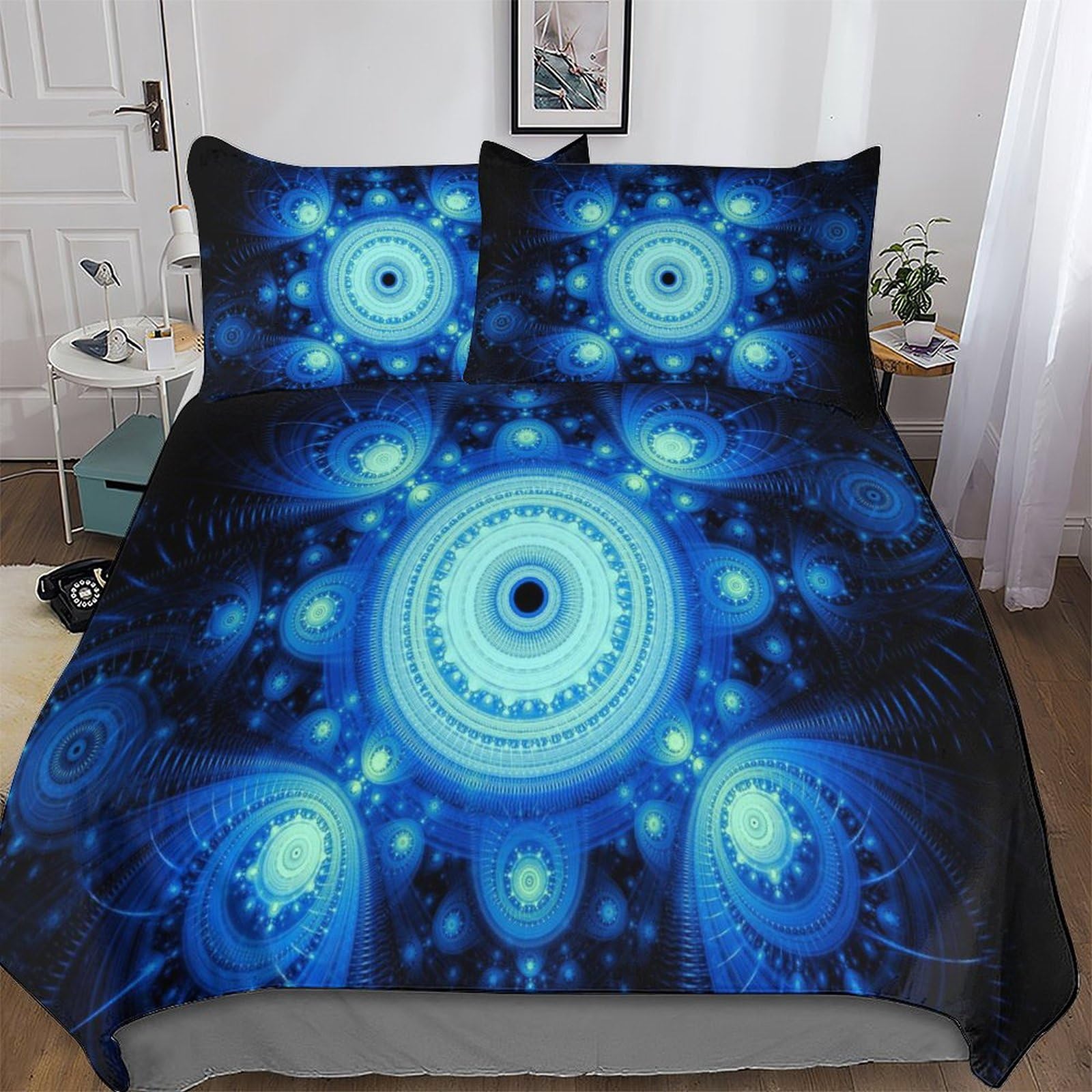 Housse de couette tarot sorcier 220x240 en microfibre pour lit king size