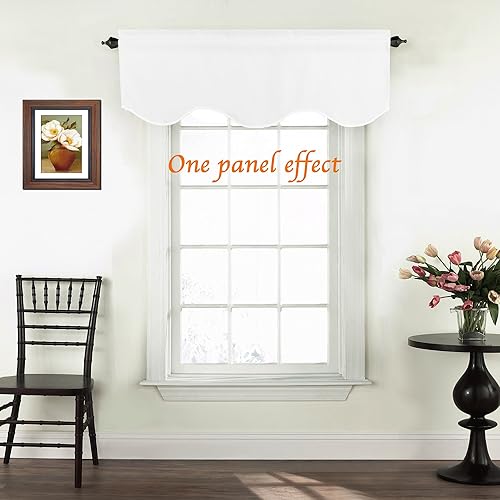 Miniatura 85 de Turquoize 2 paneles de cortinas opacas para ventanas de cocina, baño, sala de estar, dormitorio, privacidad, bolsillo para barra, cortinas cortas