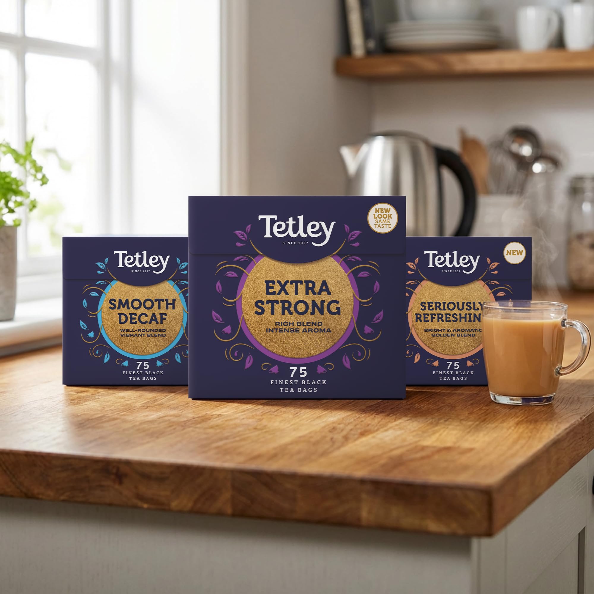 Tetley Extra Strong Tea, 6 x 75 Tea Bags - Rainforest Alliance