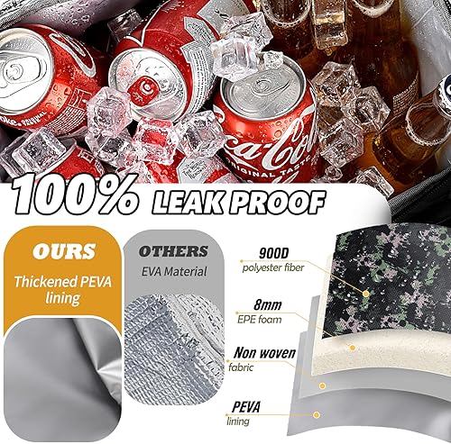 Miniatura 5 de Lonchera táctica de doble cubierta con correa para el hombro, lonchera grande a prueba de fugas y aislada, para hombres y adultos, turnos de