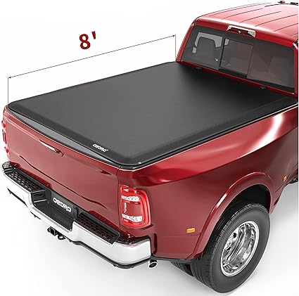 Amazon Com Oedro Soft Roll Up Truck Bed Tonneau Cover Compatible With2002 2021 Dodge Ram 1500 19 21 Classic 2003 2021 2500 3500 Fleetside 8 Ft Bed W O Ram Box Automotive