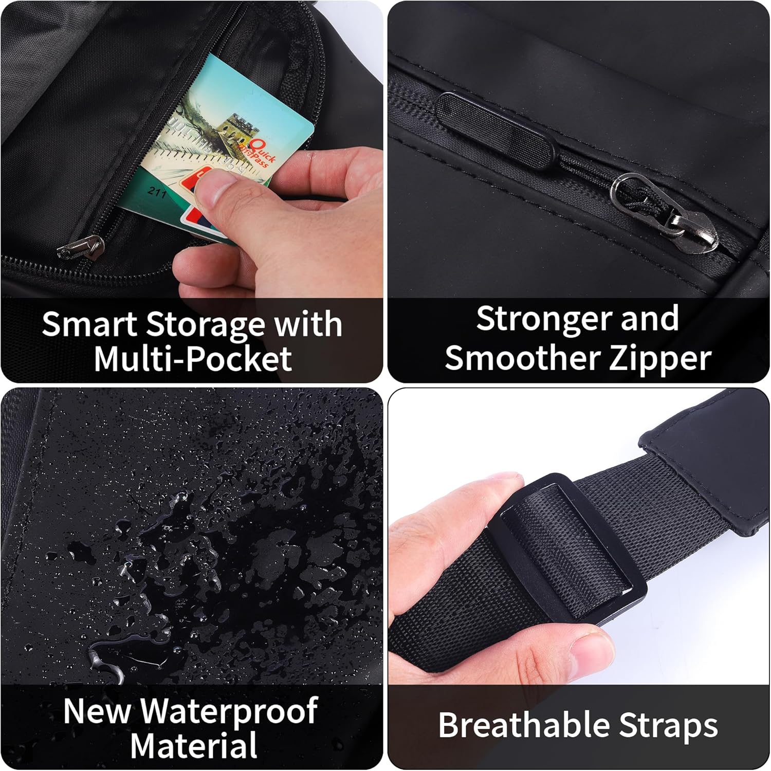 Small Crossbody Bag for Women Men, Sling Bag with USB Charging Port and Headphone Hole, Shoulder Bag, Fanny Pack - Image 4