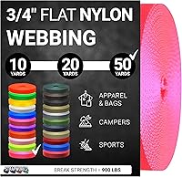 Vista 9 de Strapworks Rollo de correa de nailon resistente de 3/4 pulgadas para cinturón, mochila, eslinga, collar, correa, correas y más, 10, 20 o 50 yardas