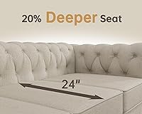 Vista 2 de Morden Fort - Sofás para sala de estar, juegos de muebles para sala de estar, silla, sofá y sillón, 3 piezas, tela de lino