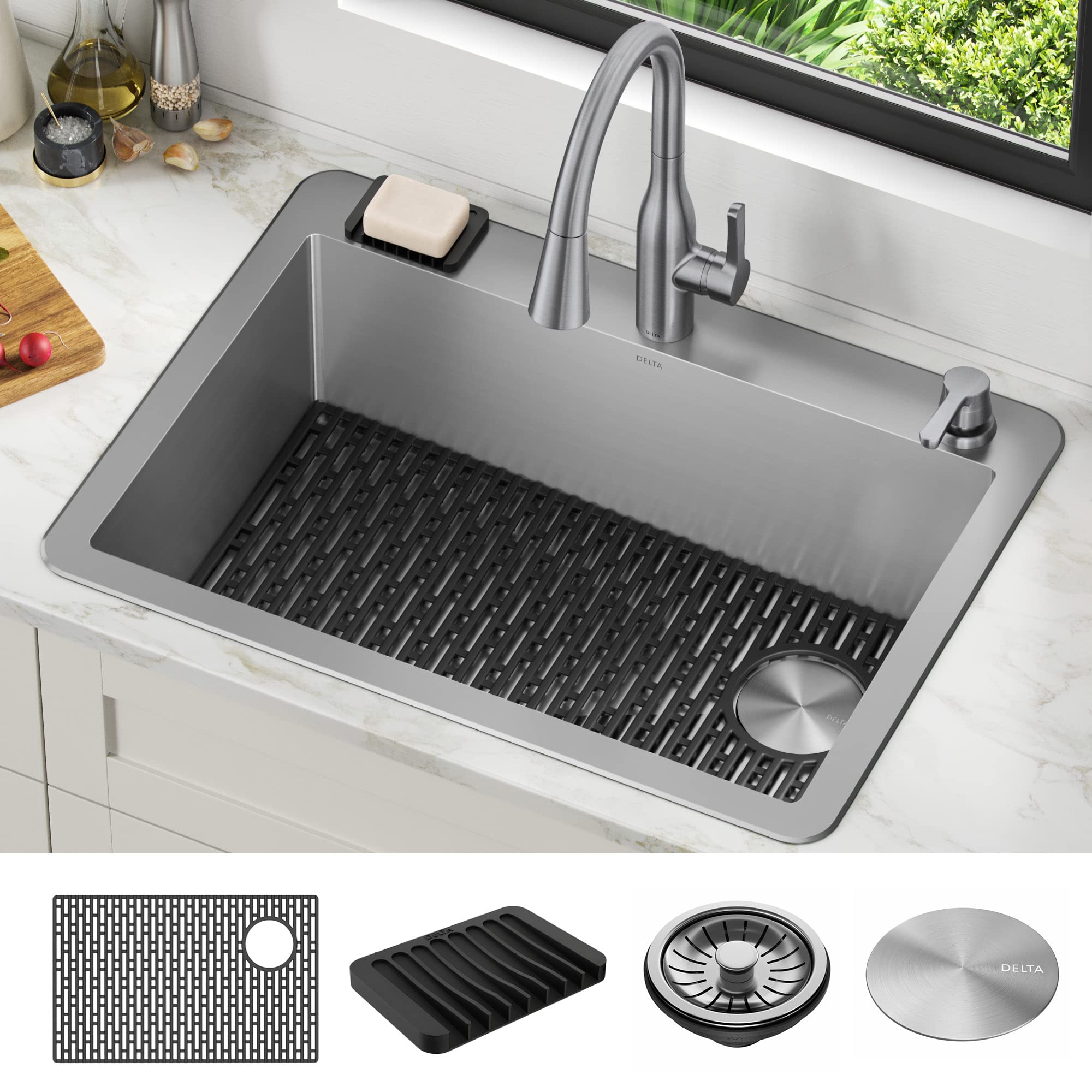 DELTA FAUCET Delta Marca 30 inch Drop-In Undermount Stainless