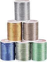 Vista 17 de Beadthoven - Cuerda trenzada de 0.069 pulgadas, 25.8 yardas de colores, cuerda metálica para anudar china, cuerda de macramé, cuerda de arcoíris