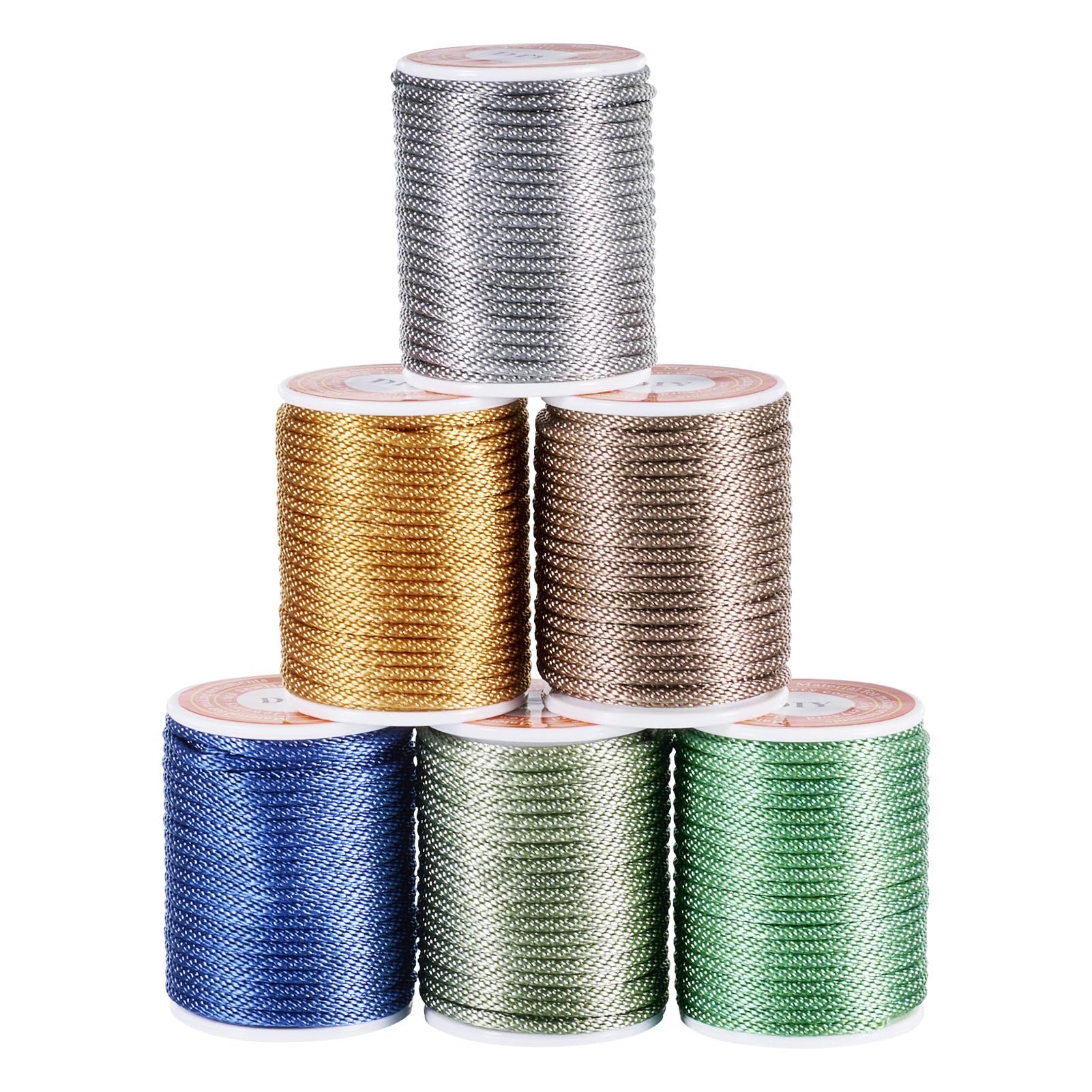 Beadthoven 6 Rolls Braided Rope