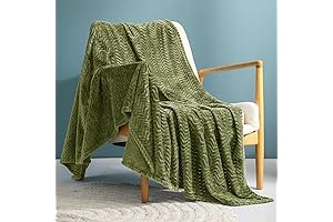 Exclusivo Mezcla Olive Green Bedroom Throw Blanket For Cozy Rest