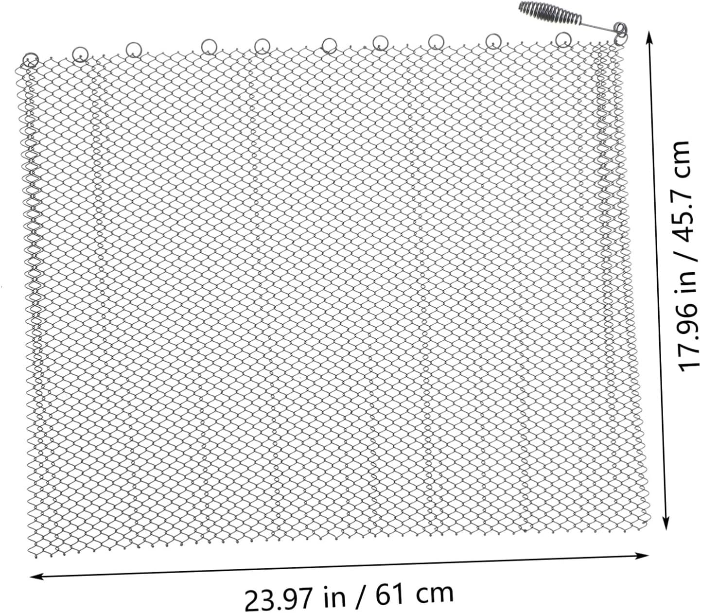 2pcs Metal Fireplace Screen Panels with Handles Black Mesh Curtain for Home Fireplaces Fire Safety Shield【Set of 2pcs (24 * 18in/61 * 45.7cm)】