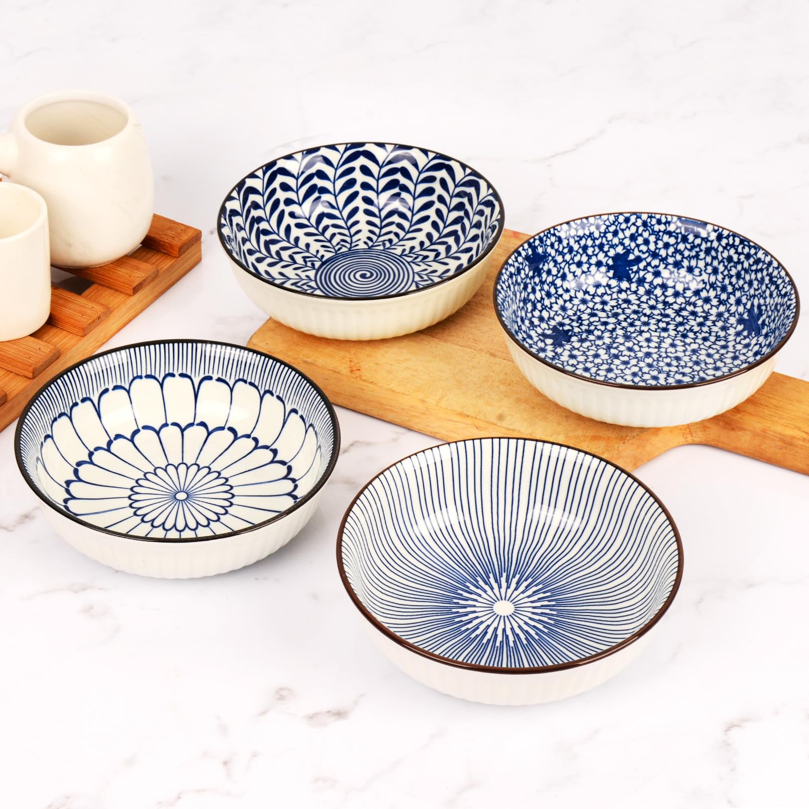 Set 6 Ciotoline In Ceramica Multicolore Per Tapas, Salse E Contorni – 10 Cm – Adatte A Microonde E Lavastoviglie - copertina