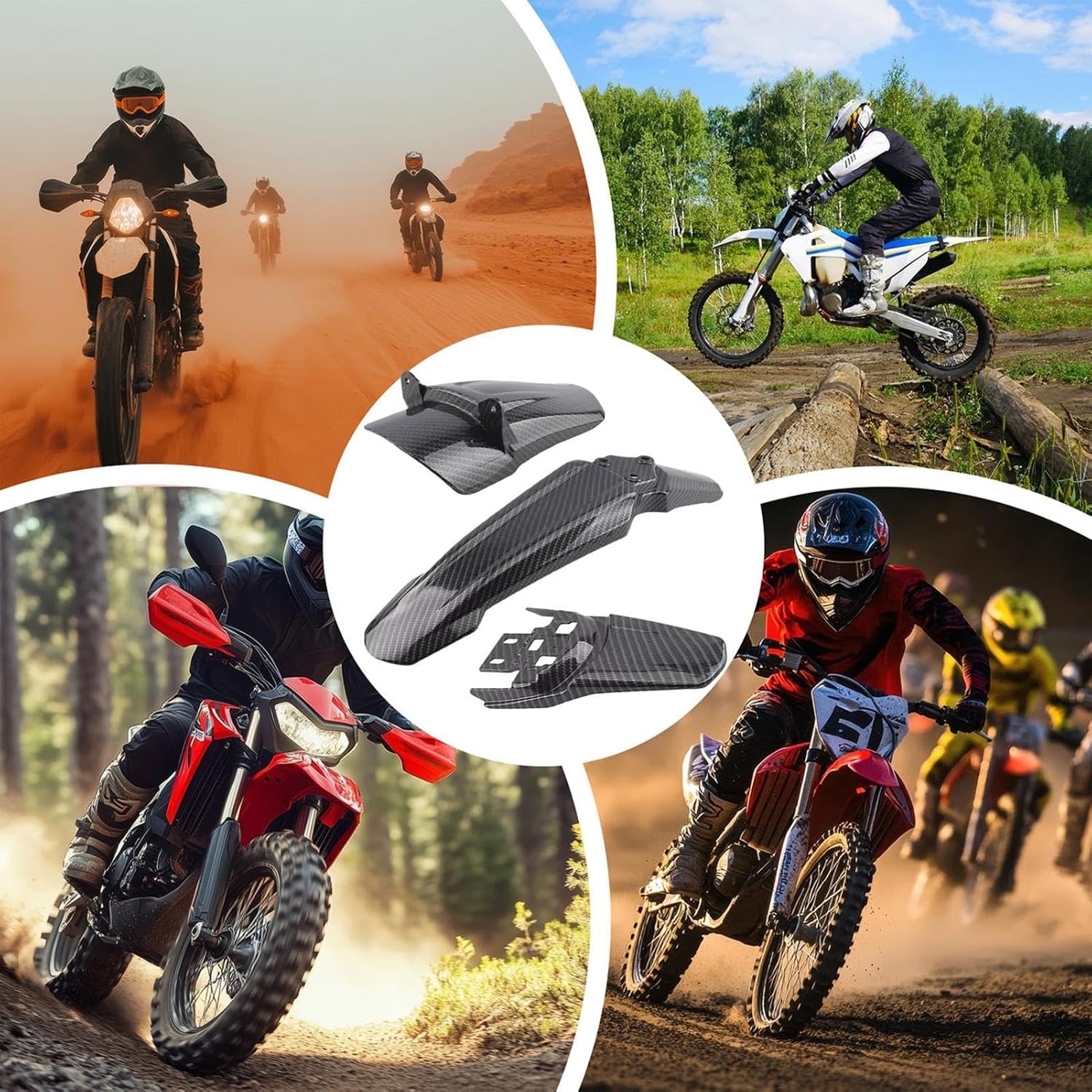 Splash Shield for Motorcycle | Lightweight Dustproof,Motorcycle Front Mud Guard,for Road Commuting Touring All-Weather Riding Adventures Professional Shops Home Mechanics