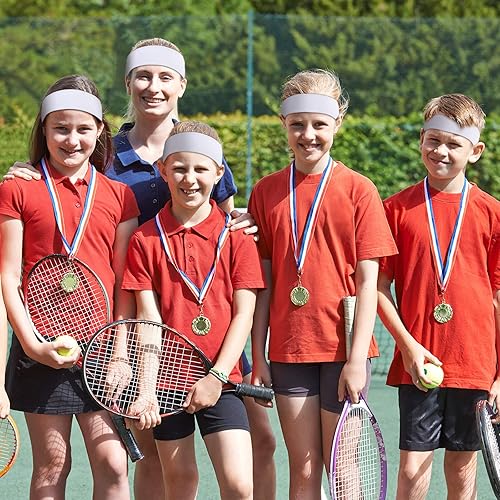 Miniatura 45 de 12 diademas deportivas unisex para baloncesto, correr, tenis, karate, atletismo, ajuste seco