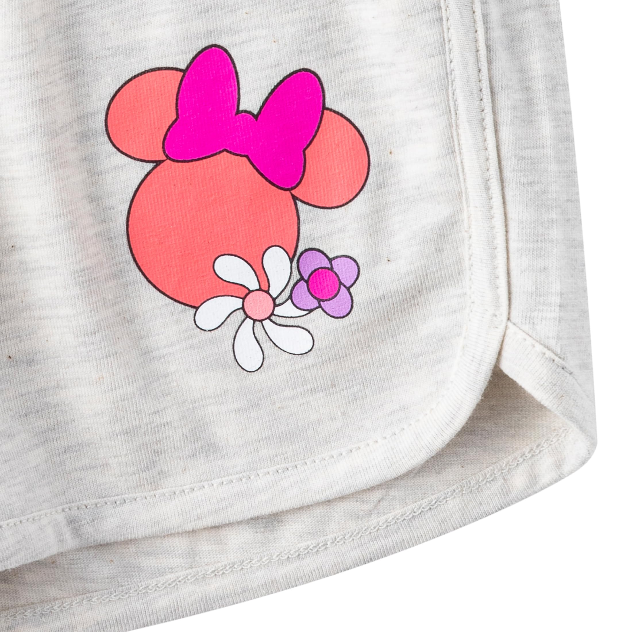 Disney Minnie Mouse - Conjunto de camiseta de manga corta y pantalones cortos de 3 piezas para niños pequeños y grandes
