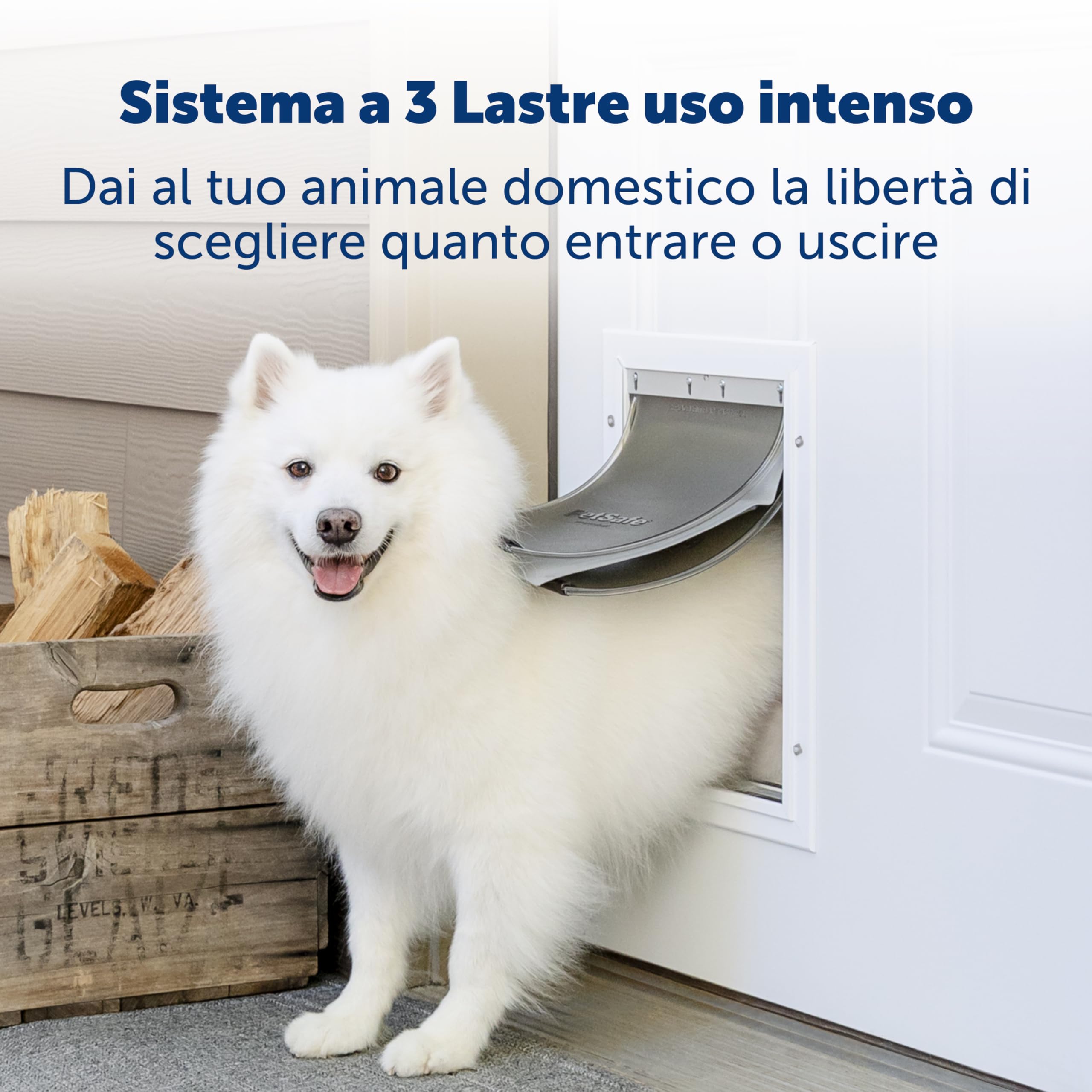 PetSafe - Porta per Animali in Alluminio per Climi Estremi Efficiente Energeticamente - Sistema di Aletta Isolata - Taglia Media per Gatti e Cani - XL