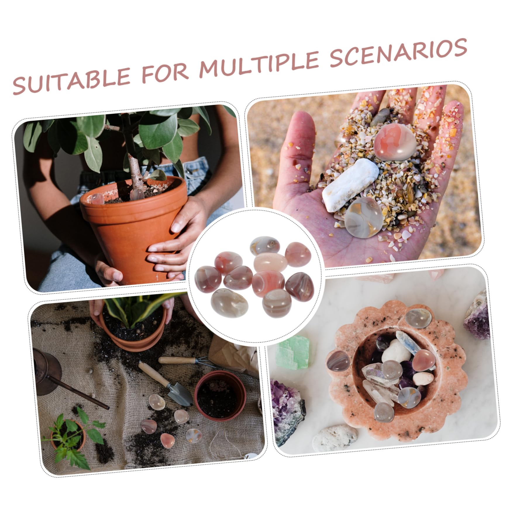 UPKOCH 5 Confezioni Pietre Naturali per Acquari e Terrari Decorazioni per Piante e Sicure per Creare Incantevoli Casa