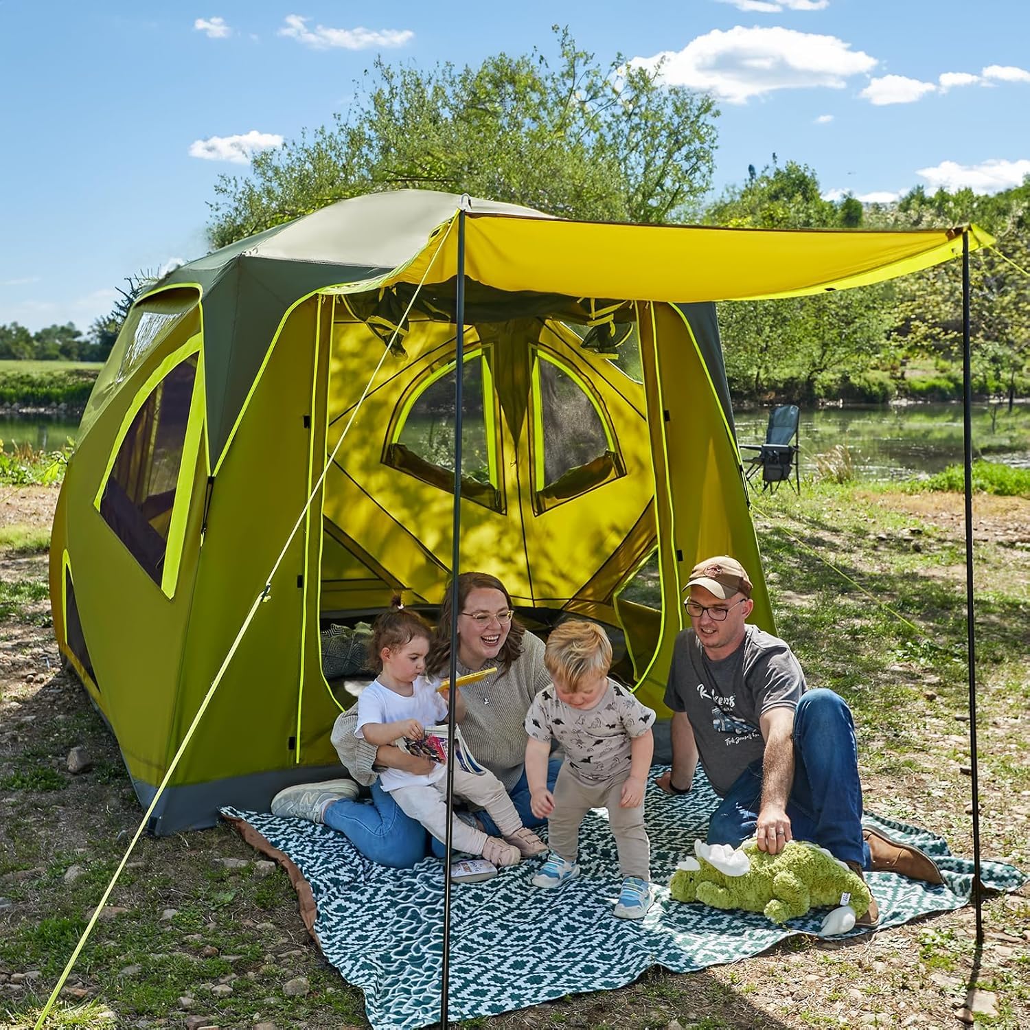 easy tent 4p TIMBER RIDGE Camping Tent, 4 Person Instant Pop Up Hub with 8 Windows, 60 Second Setup, Weather Resistant Family Cabin Tents with Rain Fly for Camping, Hiking, Outdoor Travel Befestigung und Zubehör which has been described Größe:Größe 3 – Damen breit/Herren schmal POLAR HOOD: 3rd Layer