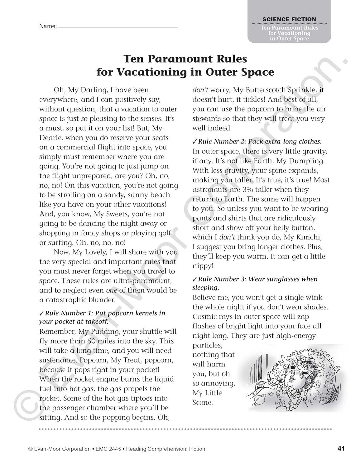 Evan-Moor Reading Comprehension: Fiction Grade 5, Homeschooling and Classroom Resource Workbook, Realistic Fiction, Historical fiction, Poetry, Mystery, Fairy tale, Leveled, Close reading, Fable