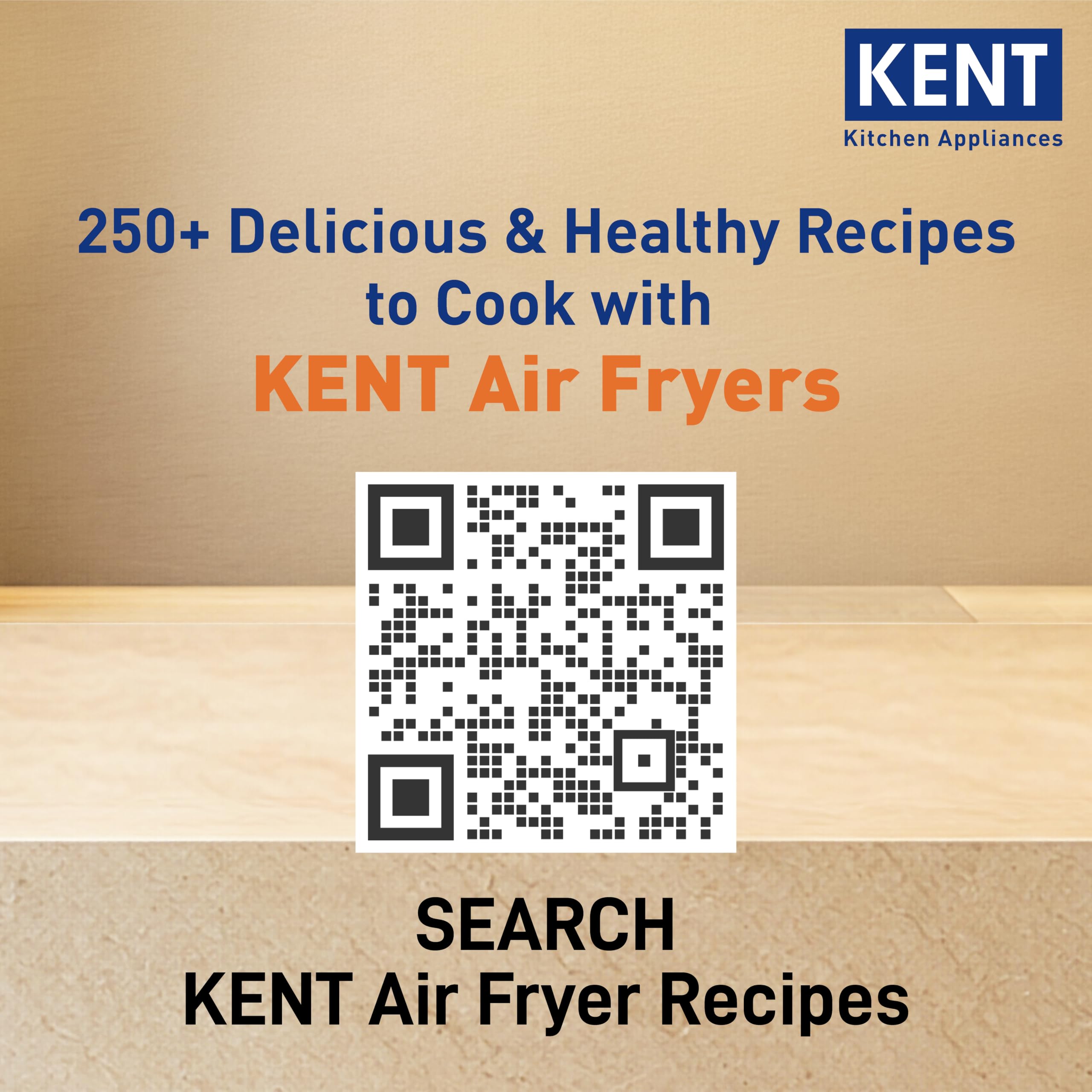 KENT Digital Air Fryer Oven 12L | 1800W | 360° Rapid Heat Circulation | 10 Preset Menus | Bake, Grill & Roast | Digital Display & Touch Control Panel | Dehydration & Rotisserie Function, Multi 1