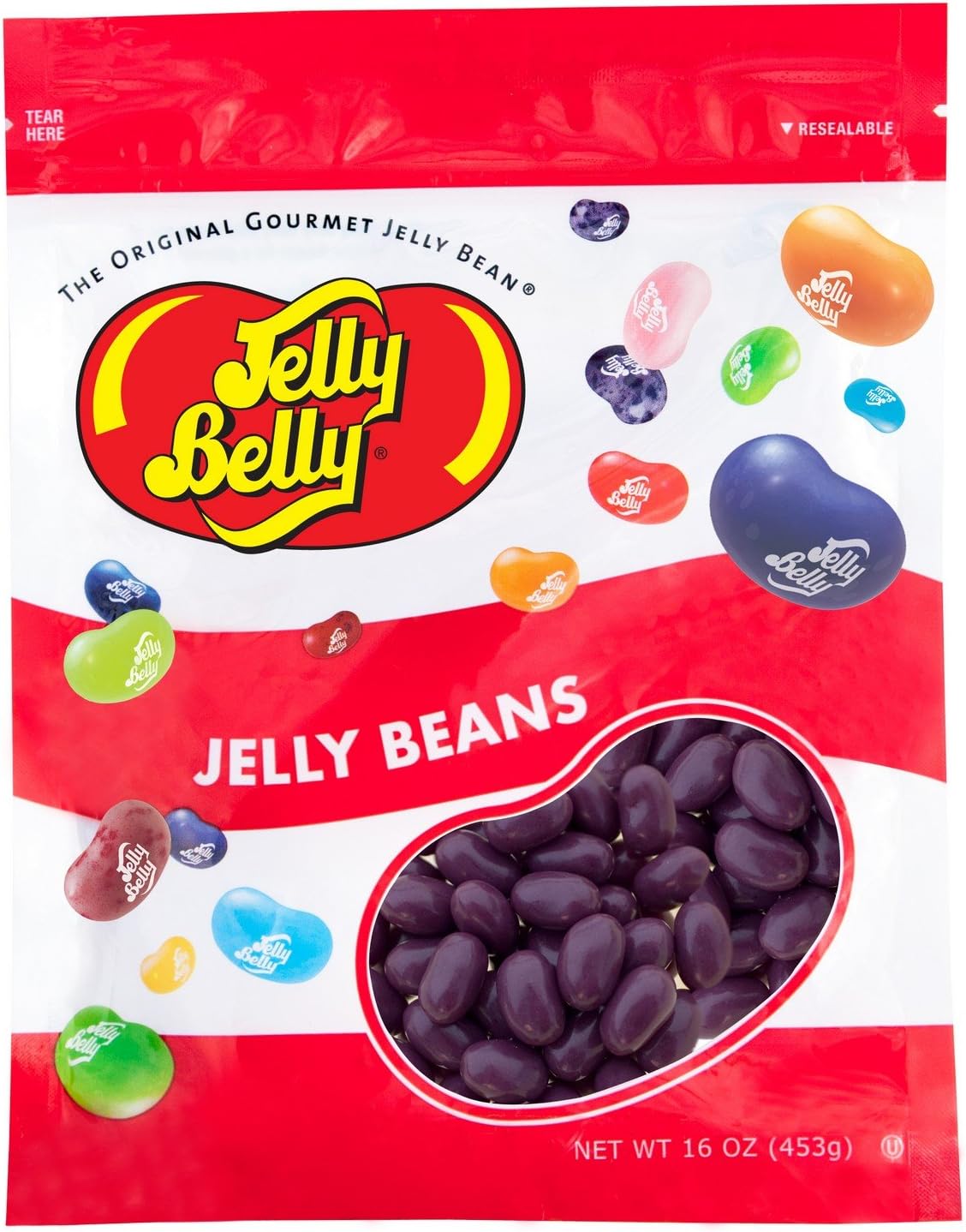 Jelly Belly Grape Crush Jelly Beans - 1 Pound (16 Ounces) Resealable Bag - Genuine, Official, Straight from the Source