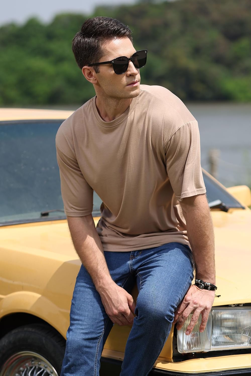 Men's Oversized Workout T-Shirts Lightweight Quick Dry Short Sleeve Tshirts Crew Neck Loose Fit Athletic Tops - Image 3