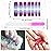 Maitys 168 Pcs 12 Sheets Full Wrap Nail Stickers Polish Strips Gradient Stickers Glitter Self Adhesive DIY Gel Nail Strips Decals with 1 Pcs Fingernail Files for Holiday Decor(Exquisite Style)
