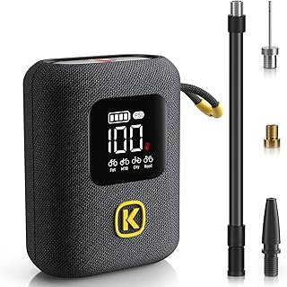Fanttik X8 Ace Bike Pump 150PSI Fast Portable Tire Inflator, Cordless Rechargeable Electric Bicycle Air Pump, Auto Stop, with Presta and Schrader Valve for Fat, Mountain Bike, City Bike, Road Bike