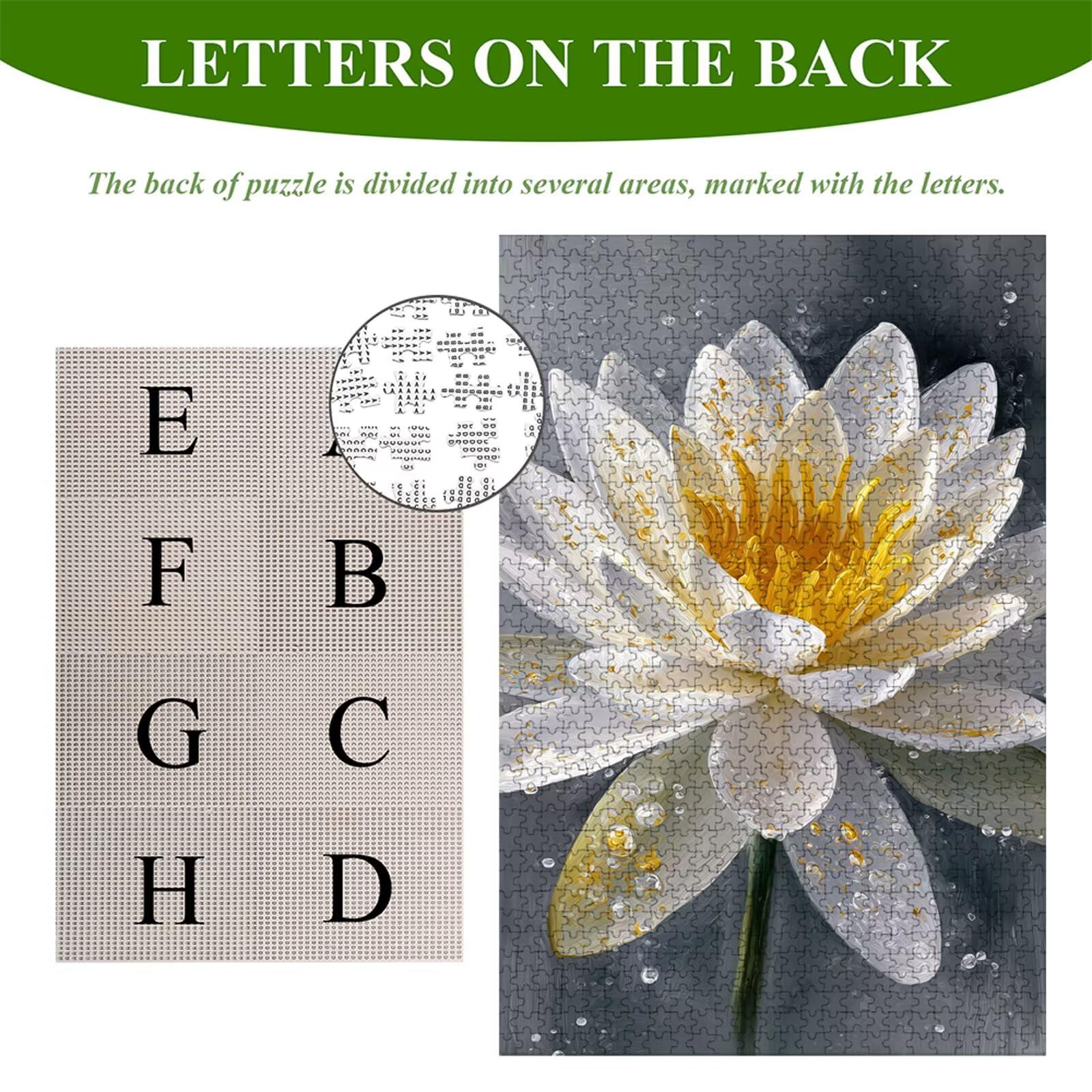 Puzzle 1500 Piezas Adultos Flor & Amarillo, Rompecabezas con Letras Traseras y Póster, Pasatiempo Antiestrés, Decoración de Pared, Regalo Decorar Mujer Hombre 87 x 57 cm (14 Años +) P3#1156