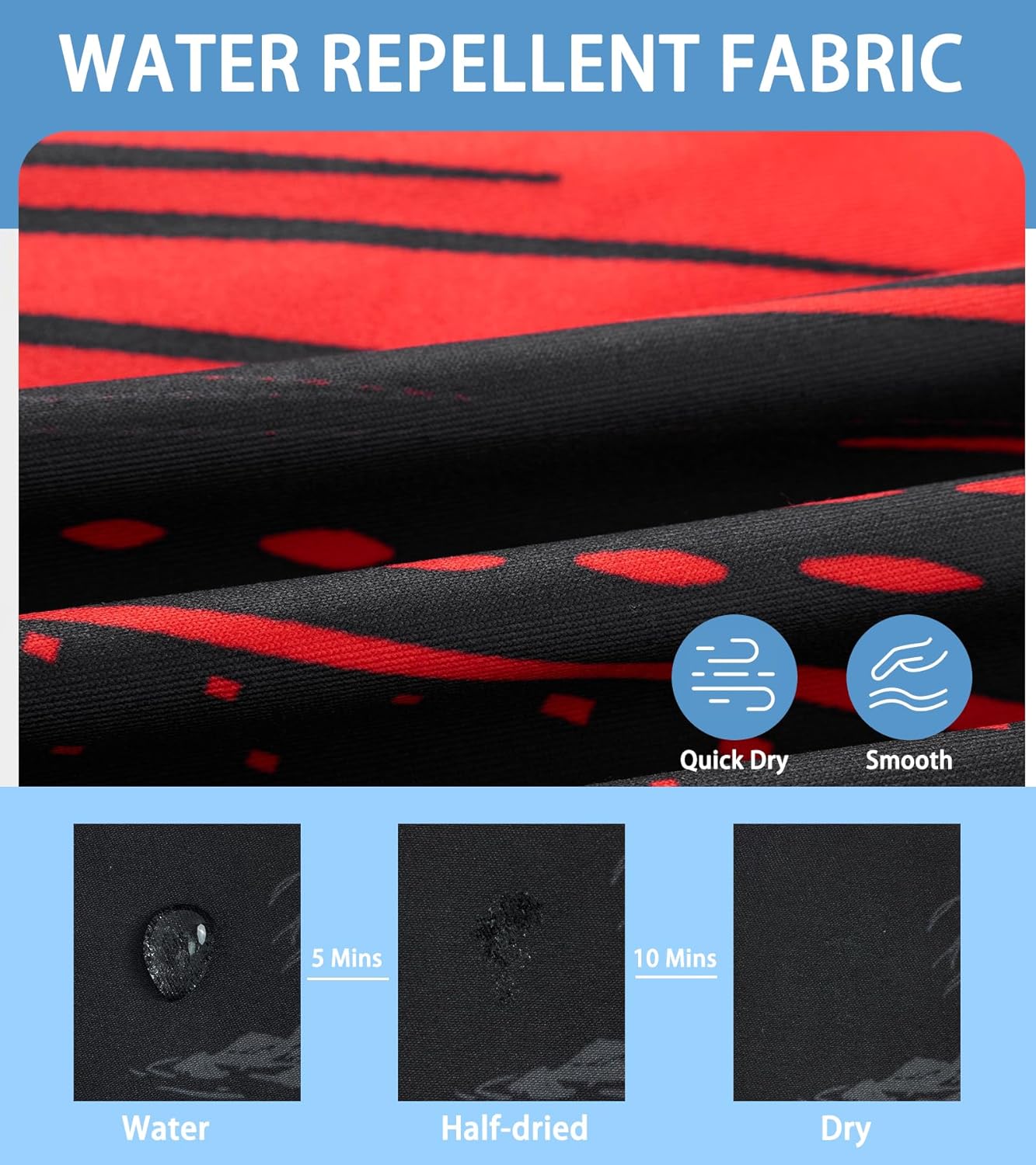 uideazone Mens Golf Shirt Dry Fit Athletic Polo Shirts Moisture Wicking Performance 3D Print Short Sleeve - Image 7