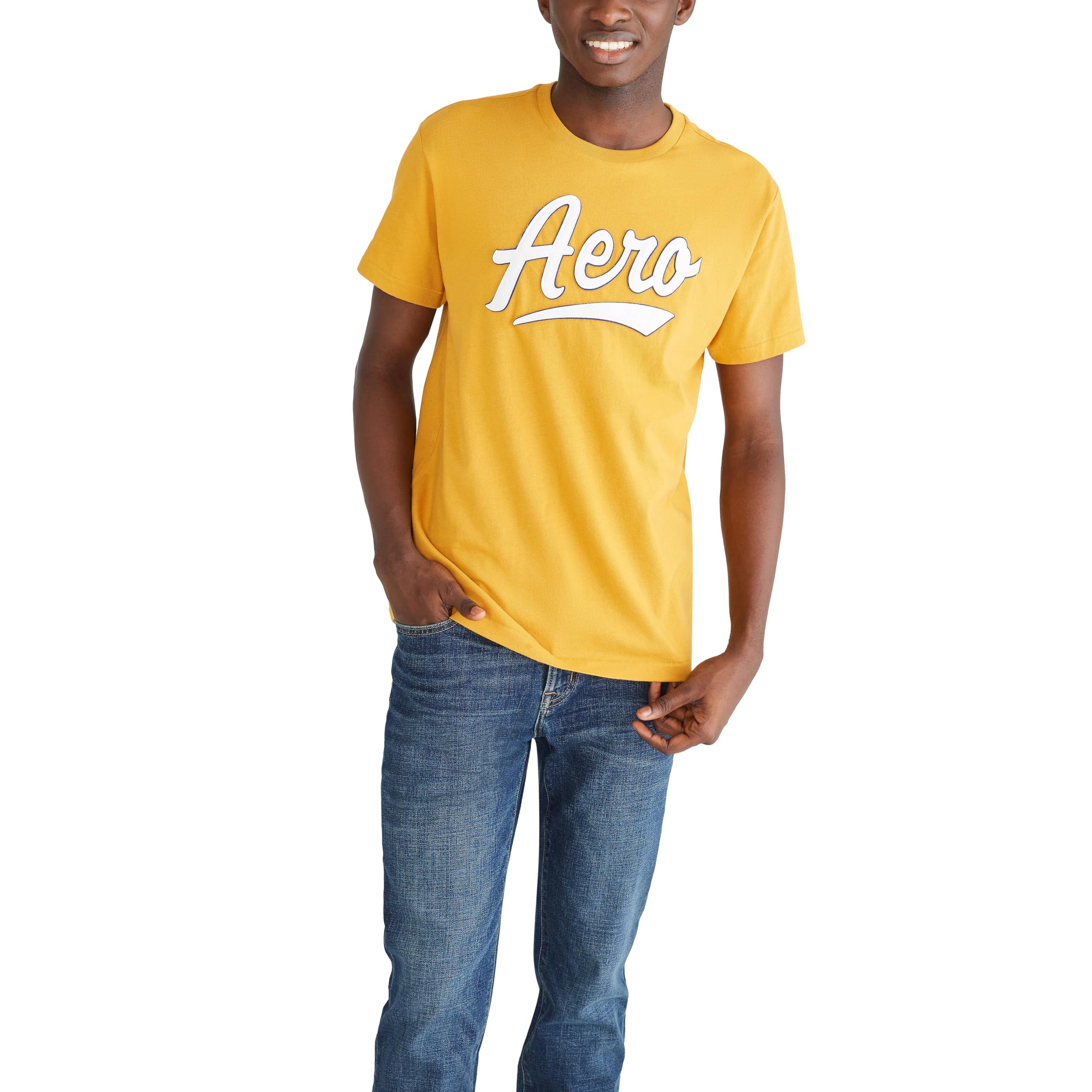 AEROPOSTALE Men's Script Logo Short Sleeve Tee