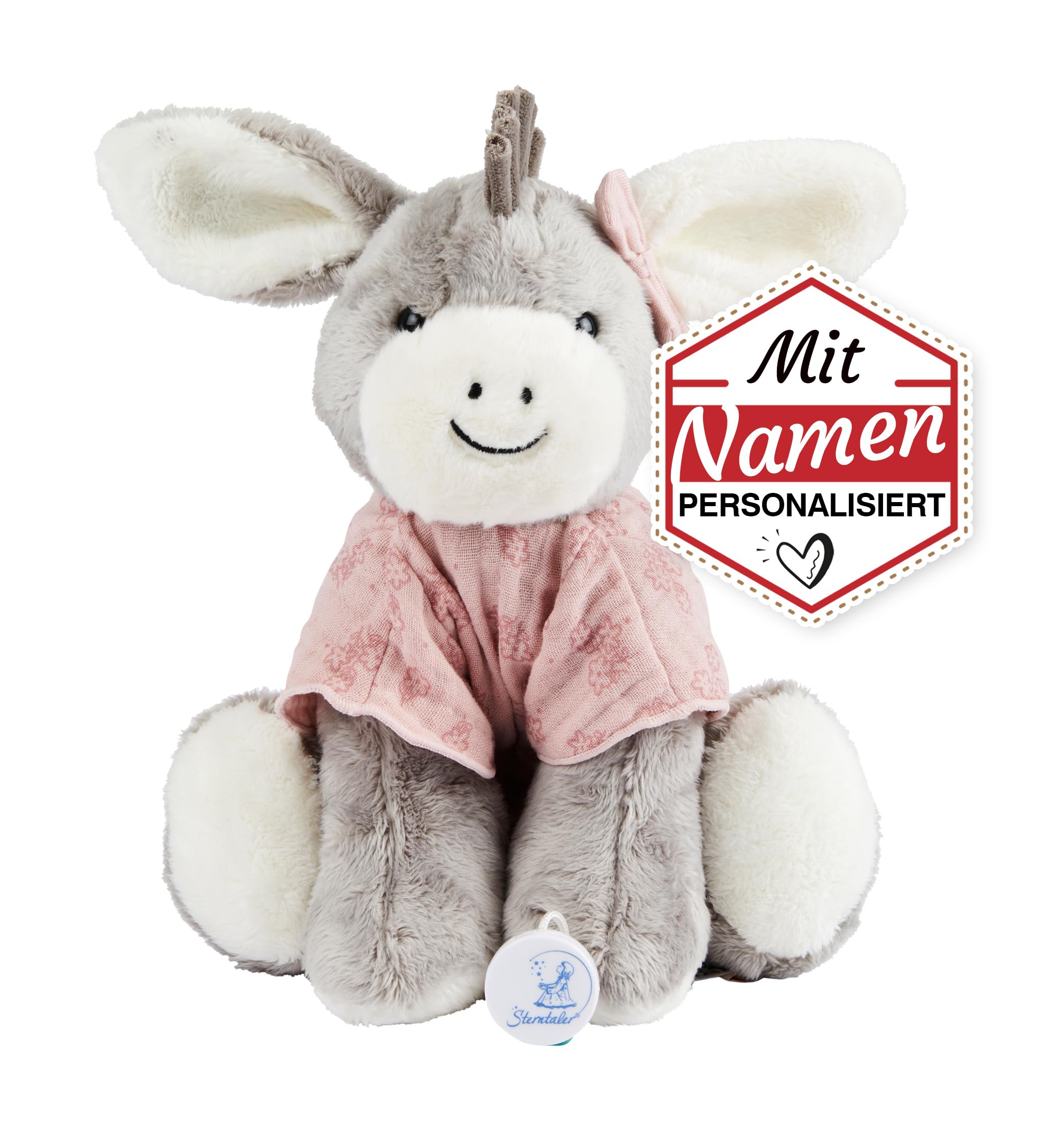 LALALO Baby Einschlafhilfe & Geschenk für Mädchen, Sterntaler Emmi Girl Spieluhr Kuscheltier mit Namen personalisiert zur Geburt & Taufe