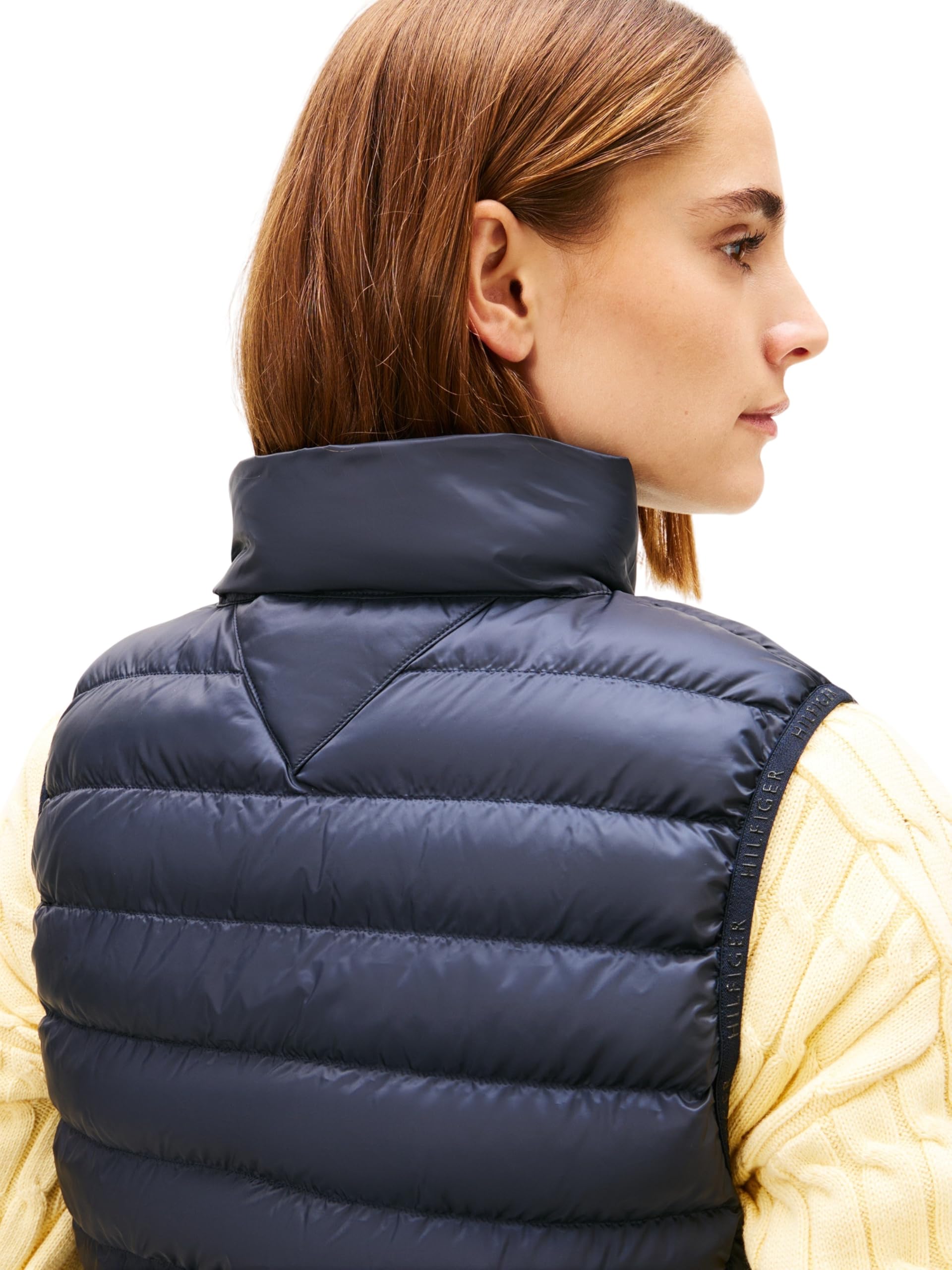 Tommy Hilfiger Mujer Chaleco Padded Global Stripe Chaleco acolchado