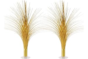 Beistle 2 Piece Plastic Metallic Gold Spray Centerpieces