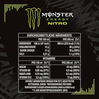 Monster Energy Nitro Super Dry, 12 x 500 ml, disposable box